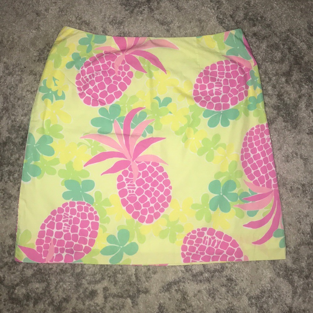 Lilly Pulitzer Skirt with Pineapple Print Sz 6